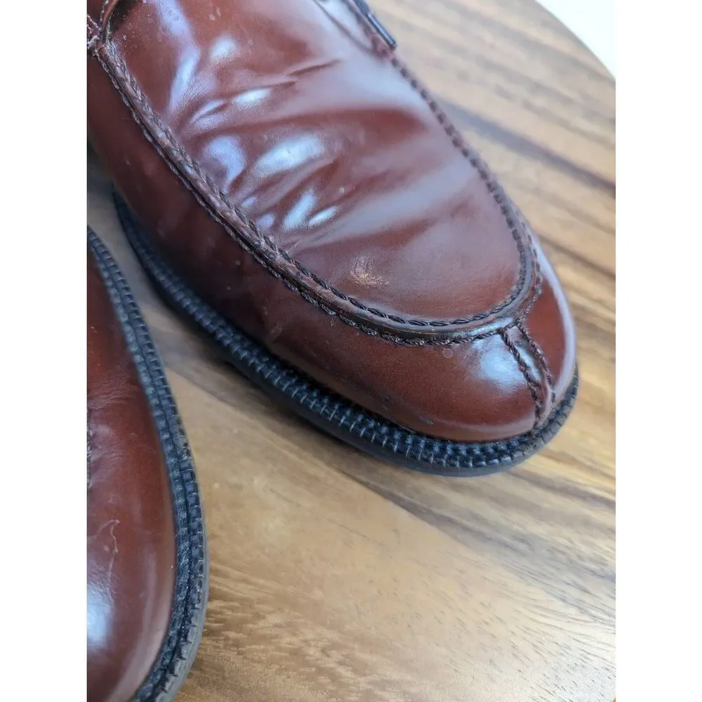 Johnston And Murphy Sheepskin Signature Series Brown Wine Mens Shoes Size 11